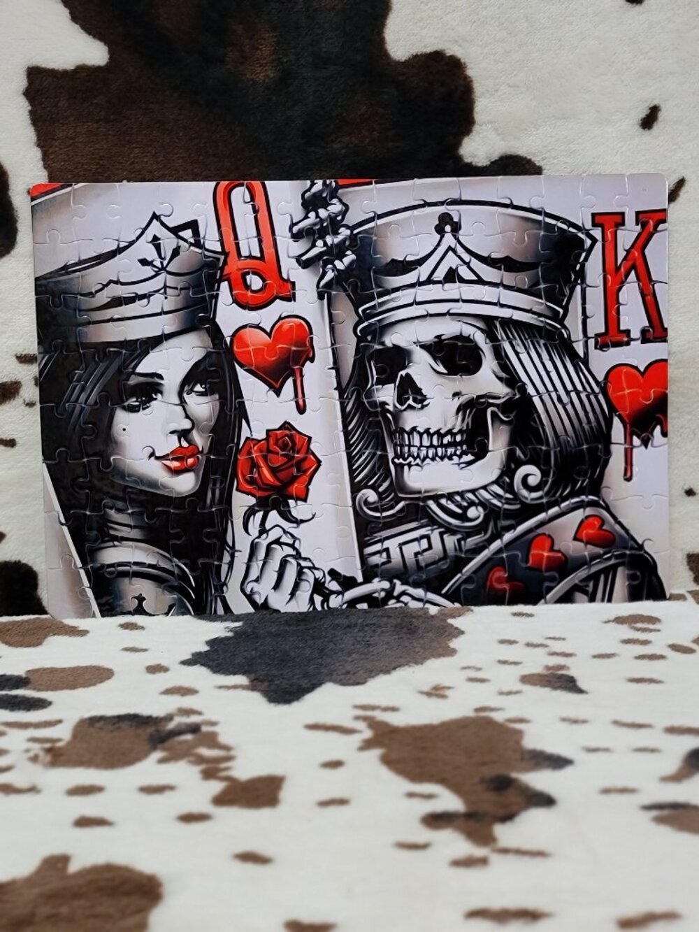King Queen Cards Puzzle 120 Piece Custom Handmade Jigsaw Puzzle